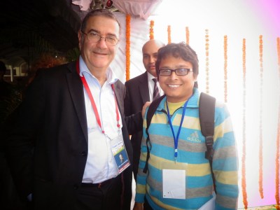 Prabodha  with Prof. Serge Haroche 2012 Nobel Laureate in Physics 