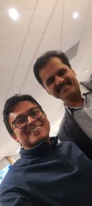 Prabodha with Dr. R. Seenivasan, Deputy Director, international relations, VIT University at Stockholm, Sweden, May 2023